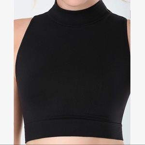 Bebe Mock Neck Crop Top